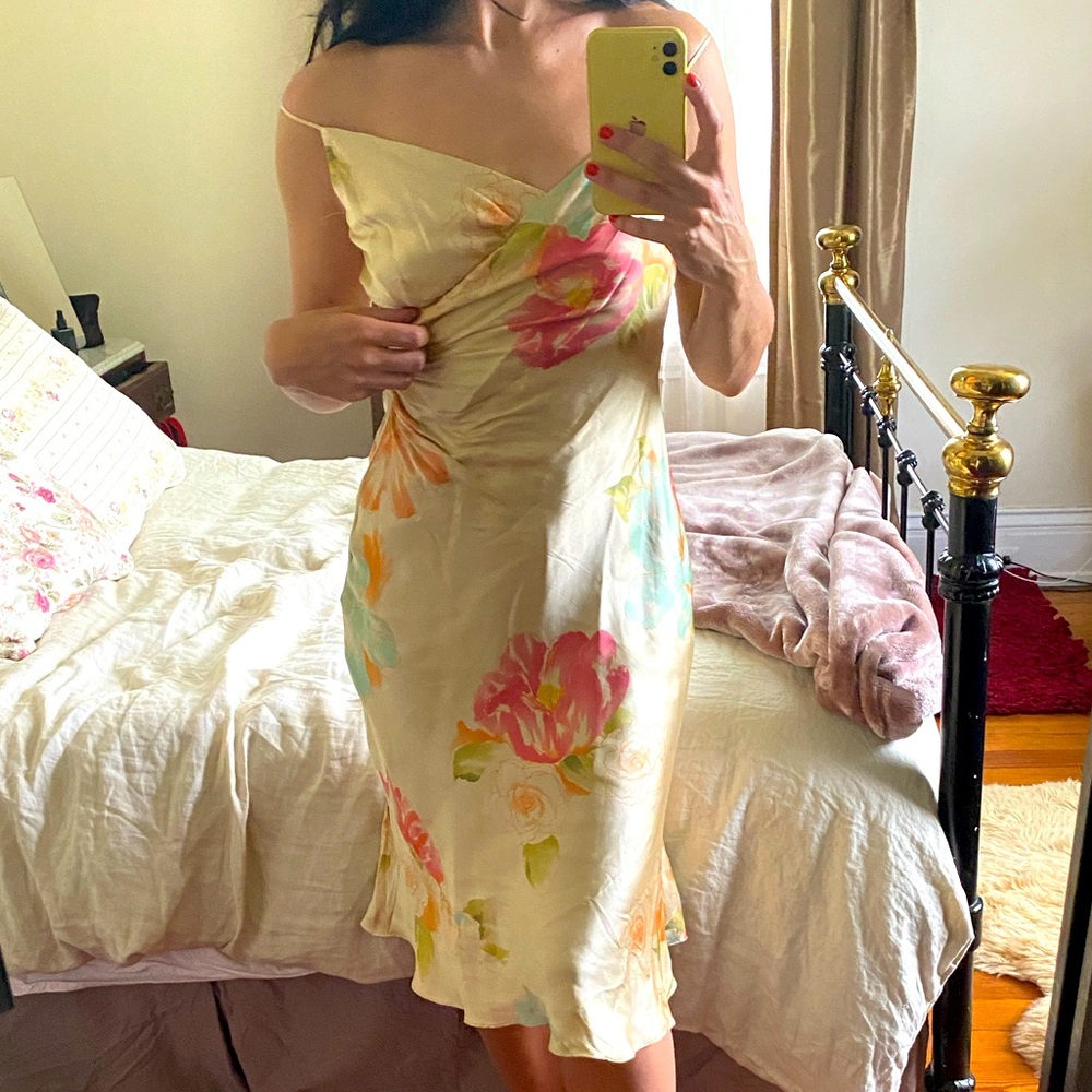 Jones New York Dress | Silk Floral Slip Dress